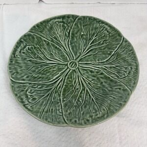 Bordallo Pinheiro Green Cabbage 10.25" Dinner Plate Portugal Veggie Summer